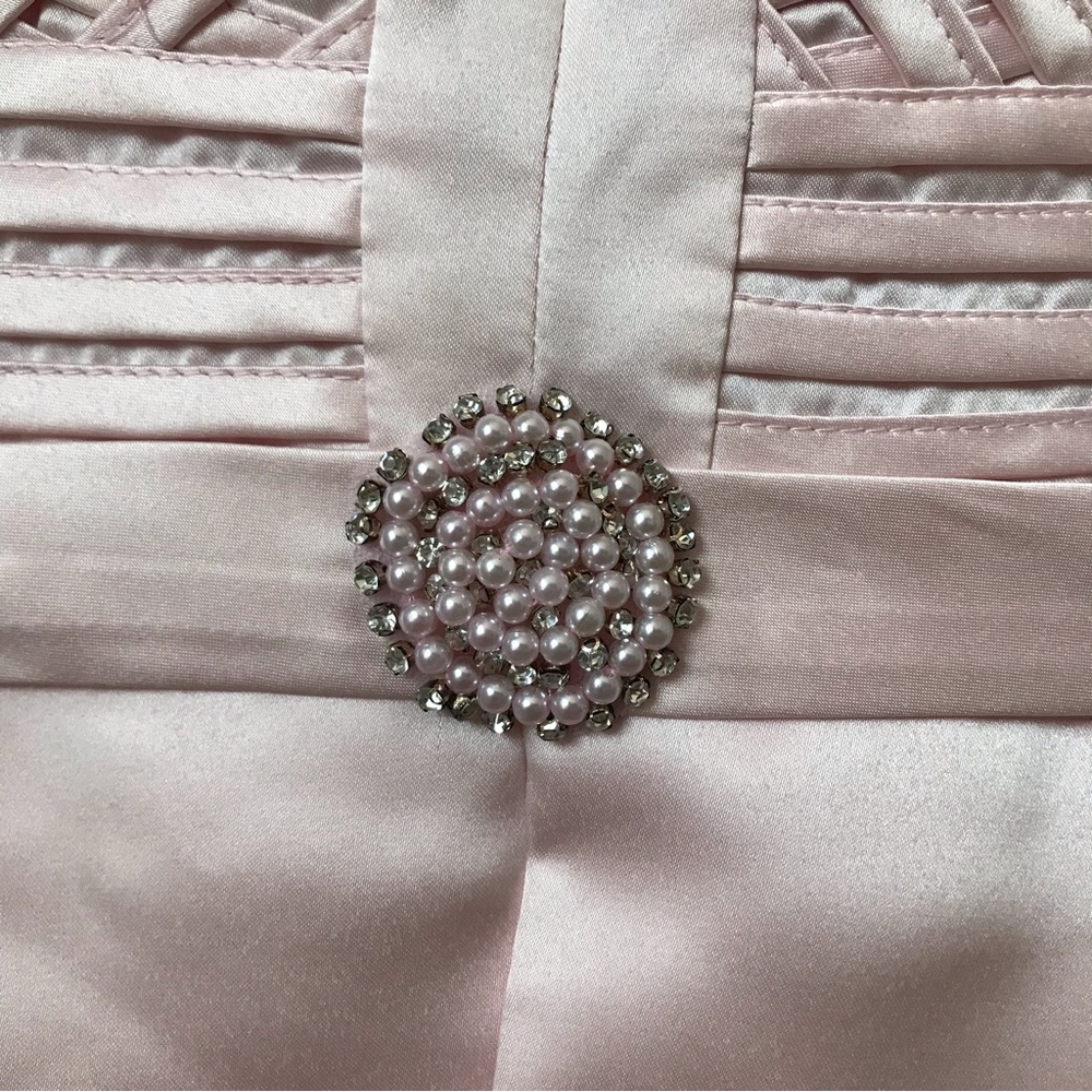 NWT Lanting Bride Pink Satin Dress - Picture 8 of 12